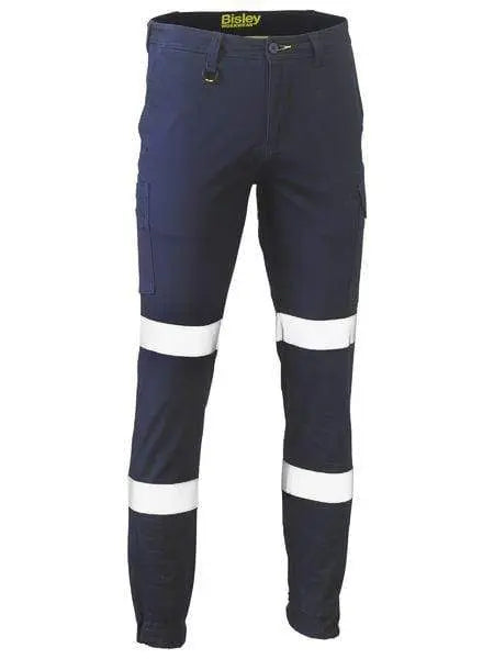 Bisley Taped Biomotion Stretch Cotton Drill Work Pants BPC6028T Metro Workwear.